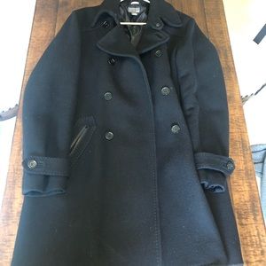 Men’s black wool trench coat
